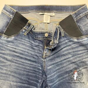 Liz Lange Maternity Medium Ankle Skinny Distressed Blue Jeans PRELOVED